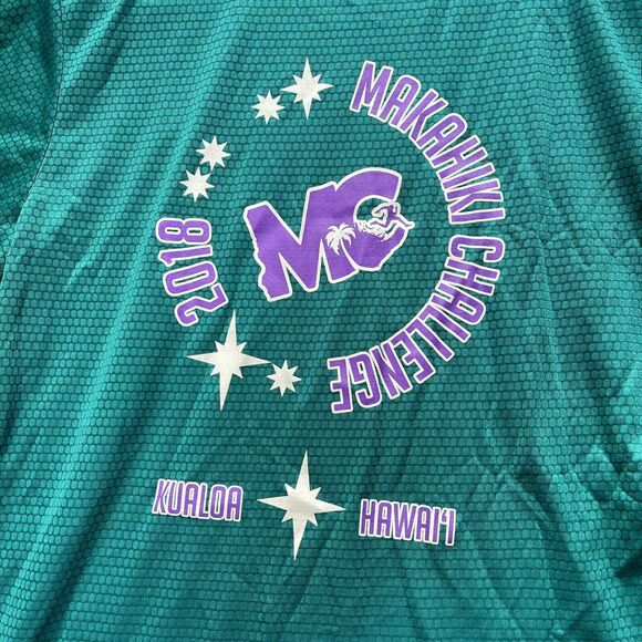 Makahiki Challenge Shirt Womens Large Green Kualoa Hawaii Active Athletic - Picture 11 of 14